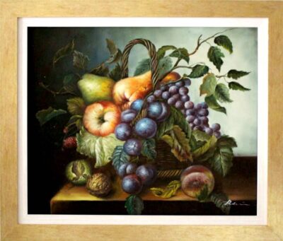 Νεκρά φύση με φρούτα Ελαιογραφίες εισαγωγής Τσούκας - Κορνίζες & Πίνακες Ζωγραφικής
