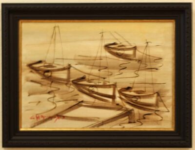 Οι βάρκες Ηλιόπουλος Γ. Τσούκας - Κορνίζες & Πίνακες Ζωγραφικής