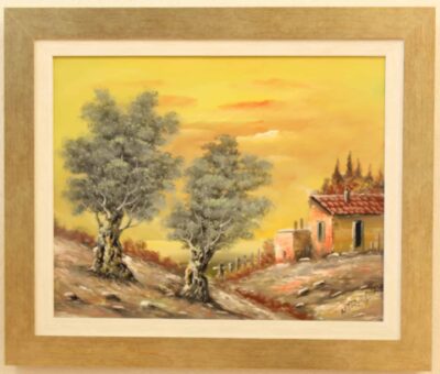 Ελιές στο χωριό 40x50 Τσούκας - Κορνίζες & Πίνακες Ζωγραφικής