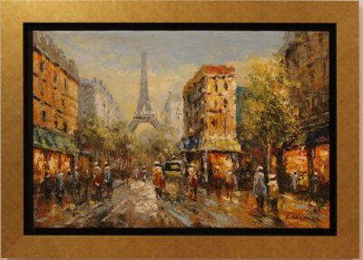 Ο επιβλητικός πύργος του Άιφελ 60x90 Τσούκας - Κορνίζες & Πίνακες Ζωγραφικής