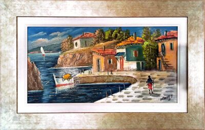 Περίπατος στο νησί Ντίνος Τ. Τσούκας - Κορνίζες & Πίνακες Ζωγραφικής