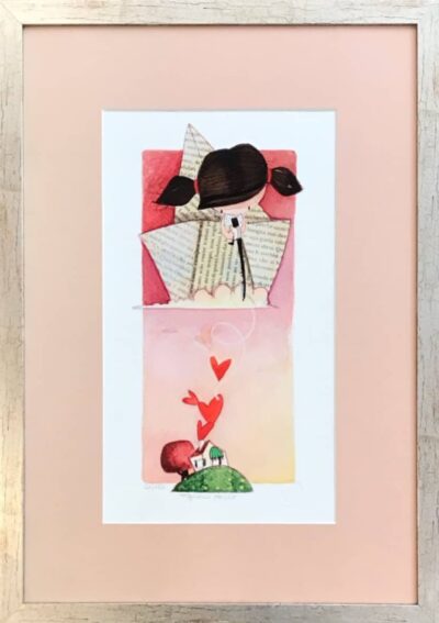 A pesca di cuori lei Μεταξοτυπίες Τσούκας - Κορνίζες & Πίνακες Ζωγραφικής