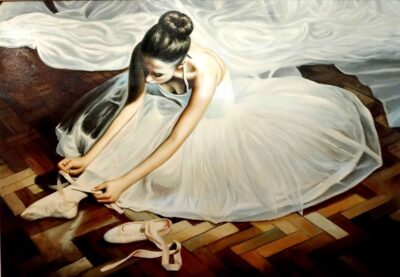 Μπαλαρίνα Ελαιογραφίες εισαγωγής Τσούκας - Κορνίζες & Πίνακες Ζωγραφικής