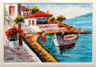 Βόλτα στην ακρογιαλιά Amour Τσούκας - Κορνίζες & Πίνακες Ζωγραφικής