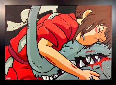 Αγκαλιά με τον δράκο Nique Τσούκας - Κορνίζες & Πίνακες Ζωγραφικής