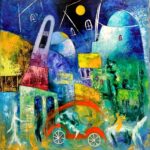 Ποδήλατο στη πόλη Badri Τσούκας - Κορνίζες & Πίνακες Ζωγραφικής