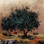 Παπαγάλος σε γυμνό κλαδί Μπουράνης Σ. Τσούκας - Κορνίζες & Πίνακες Ζωγραφικής