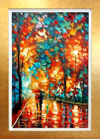 Περίπατος πολύχρωμος μοντέρνος Cley G. Τσούκας - Κορνίζες & Πίνακες Ζωγραφικής